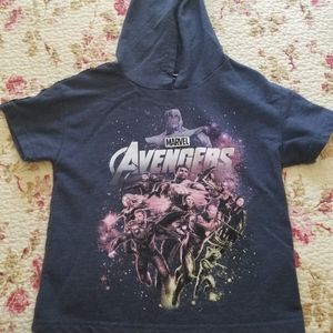Boys Avengers Hooded T Shirt Size 6